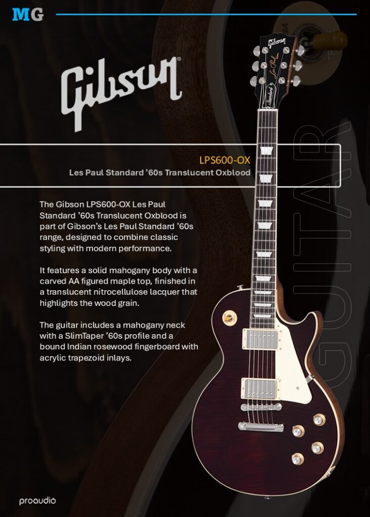 Gibson Les Paul Standard ’60s Translucent Oxblood