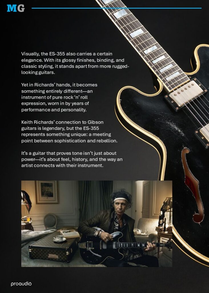 Proaudio MusicGear Magazine April 2026 Keith Richards and Gibson ES-355