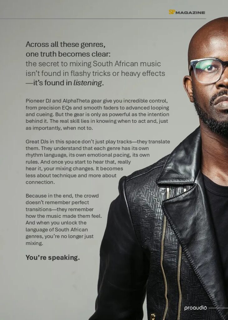 Proaudio Sound Press Magazine April 2026 South African DJ Mixing