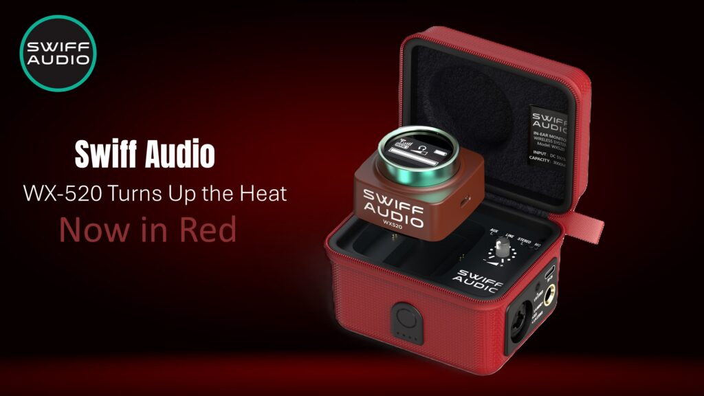 Swiff Audio WX-520 wireless in-ear monitoring system in red