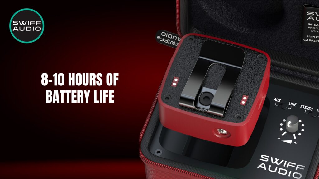 Swiff Audio WX-520 wireless in-ear monitoring system in red