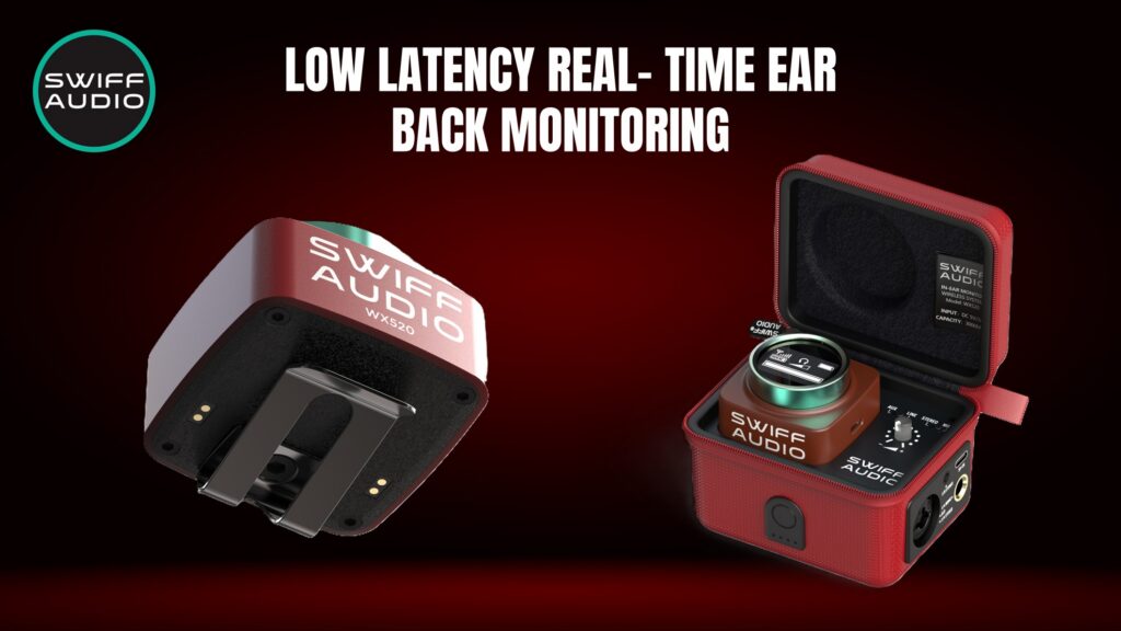 Swiff Audio WX-520 wireless in-ear monitoring system in red