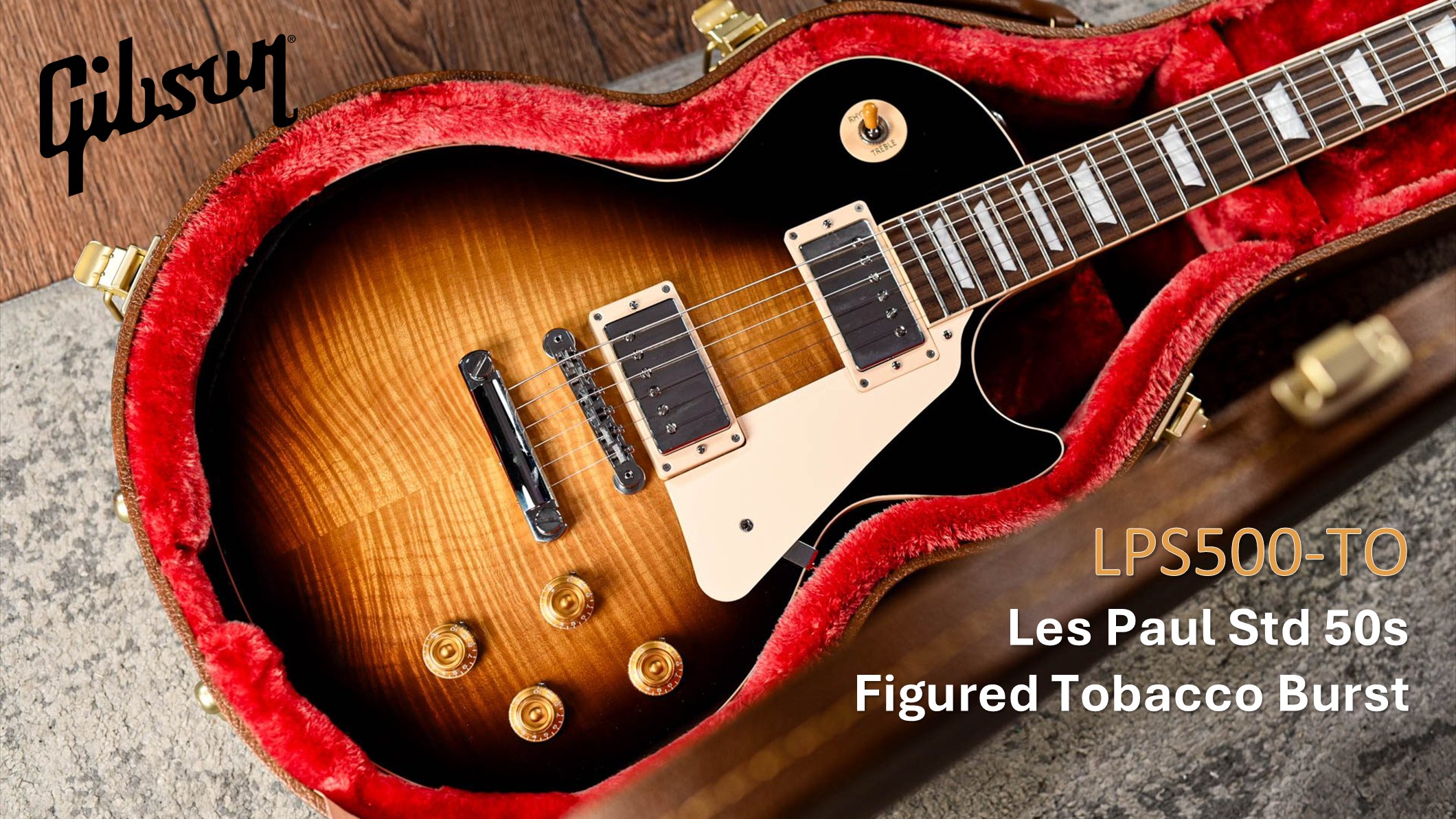 ギター Gibson Les Paul Classic Vintage Sunburst Gibson Les Paul Std 50s Figured Tobacco Burst | Classic Tone with