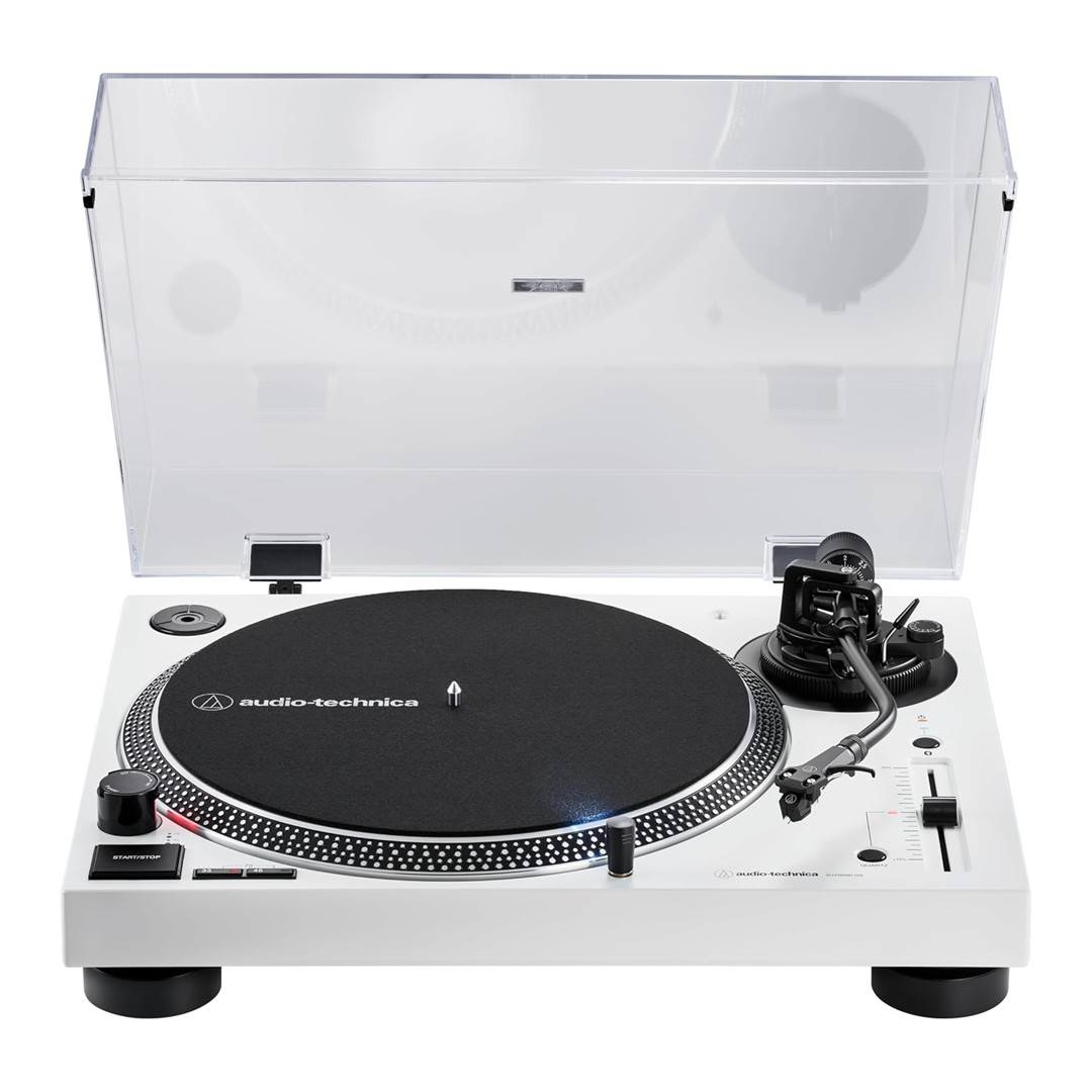 Audio-Technica AT-LP120XBTUSBWH Direct-Drive Turntable With USB & Bluetooth - Top Front