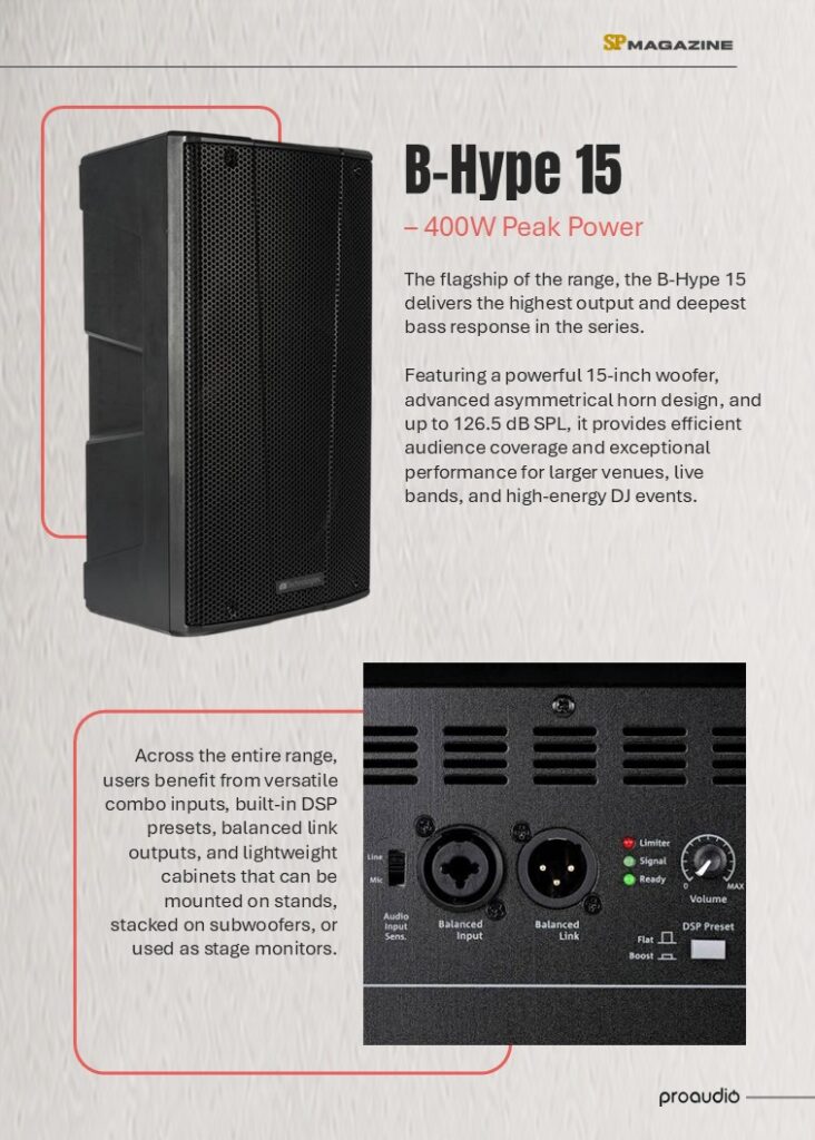 Proaudio Sound Press Magazine June 2026 B-hype Series dB Technologies