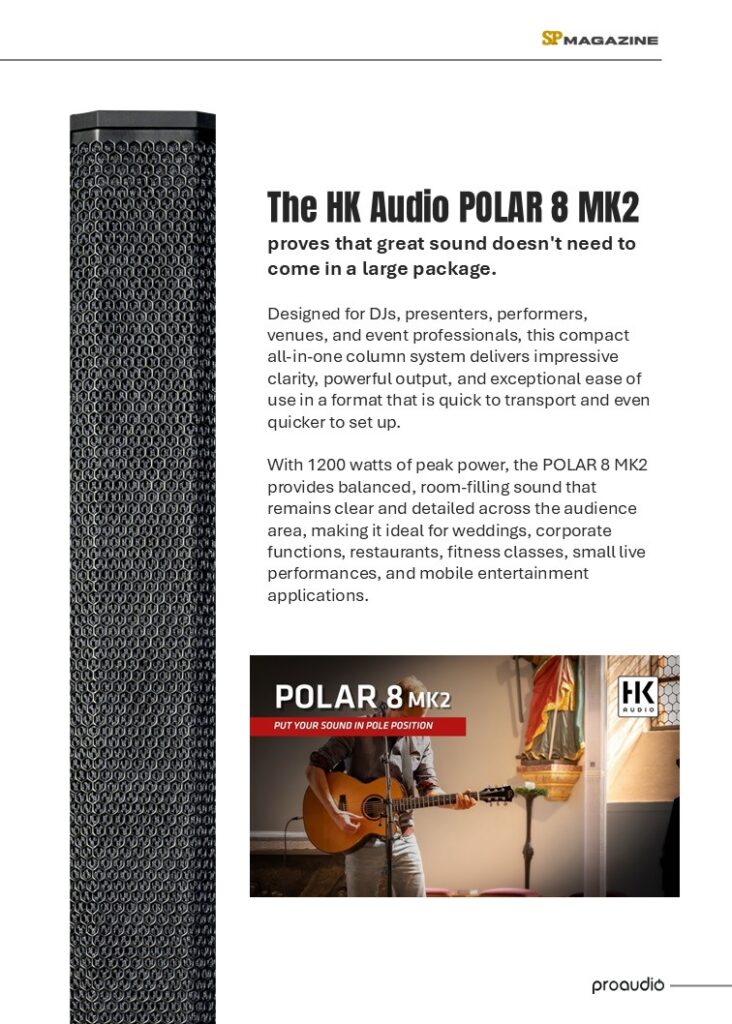 Proaudio Sound Press Magazine June 2026 Polar 8 MK2 HK Audio