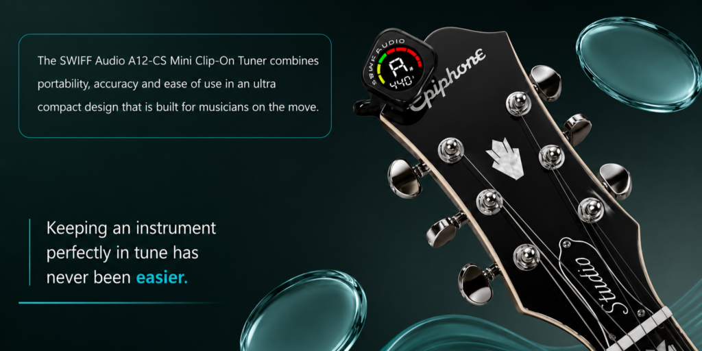 SWIFF Audio A12-CS Mini Clip-On Tuner