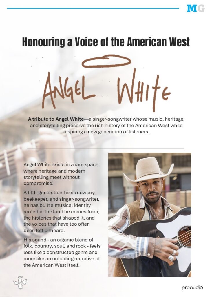 Proaudio MusicGear Magazine July 2026 Angel White and Gibson