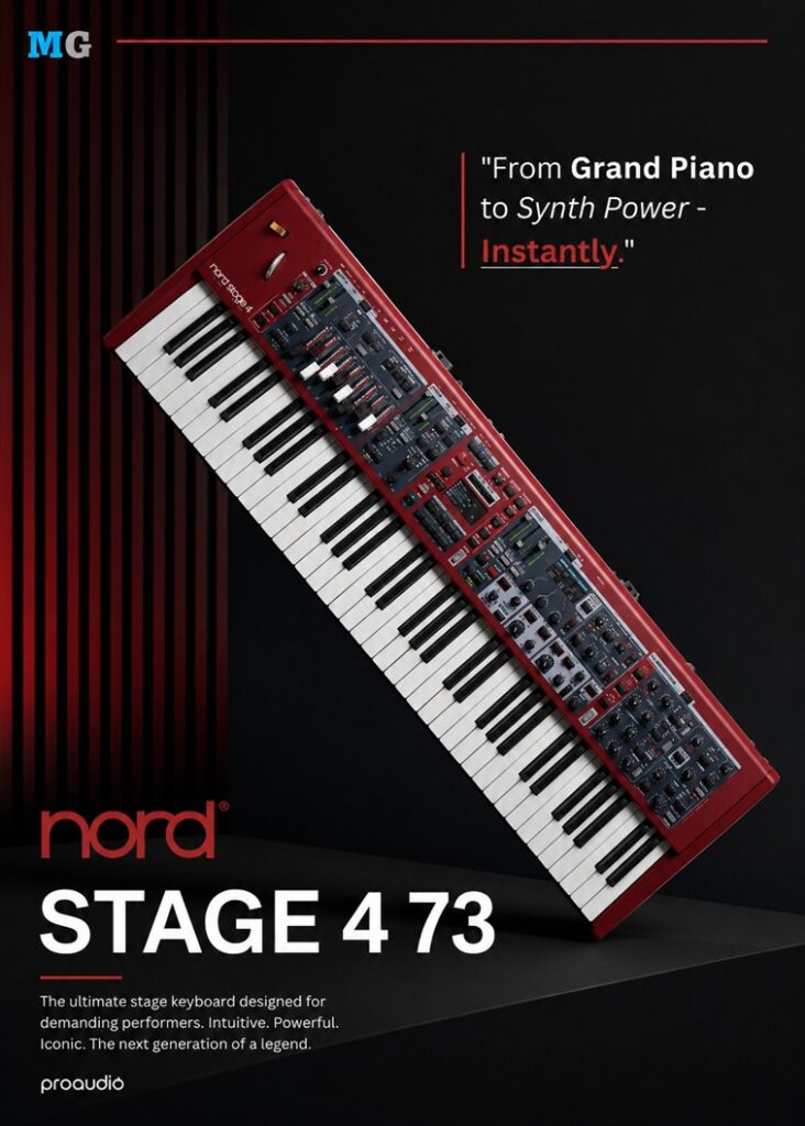 Proaudio MusicGear Magazine July 2026 Nord Stage 4 73 Stage Keyboard