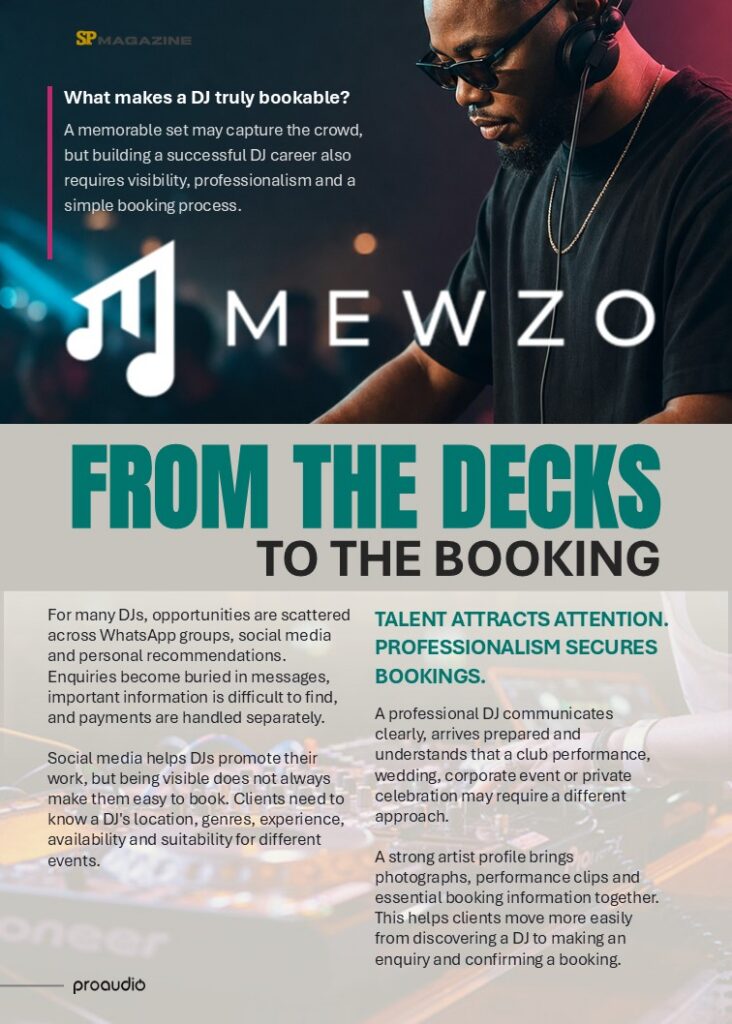 Proaudio Sound Press Magazine August 2026 Mewzo DJ Booking Platform