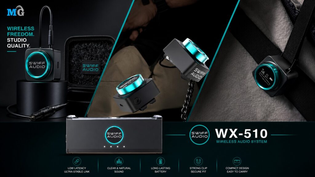 Experience dependable wireless monitoring with the SWIFF Audio WX-510, featuring stable transmission, clear sound, and long-lasting performance.