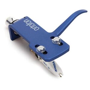 Ortofon OM SCRATCH ON SH4 Blue Headshell - Scratch White Premounted - Top Front Left
