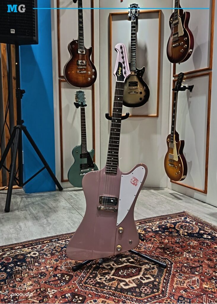Proaudio MusicGear Magazine September 2026 Epiphone 1963 Firebird I Heather Poly
