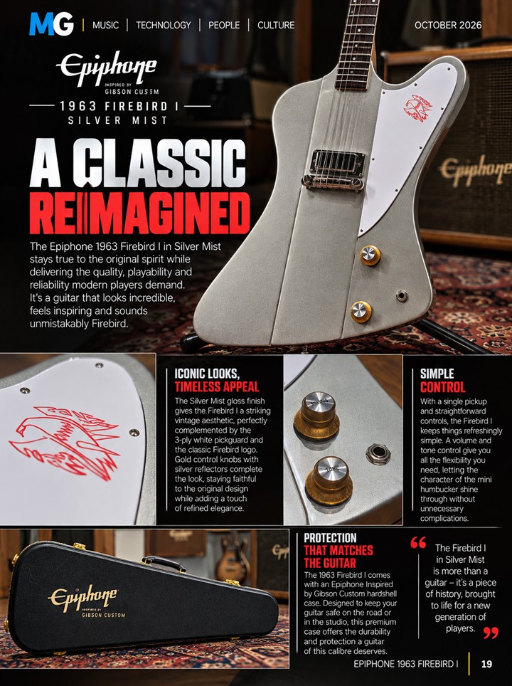Proaudio MusicGear October 2026 1963 Frirebird I Silver Mist
