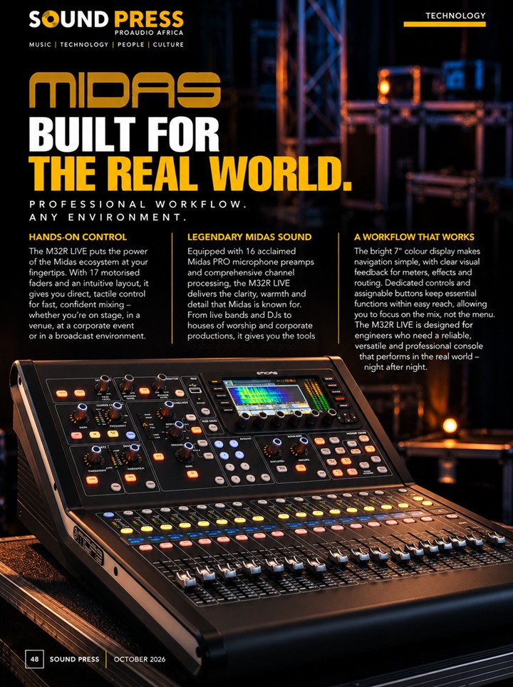 Proaudio Sound Press Magazine October 2026 M32R Live Midas