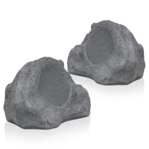 Sound Town ROCK-82G 8 Grey Outdoor Rock Speakers(Pair) - Front Pair