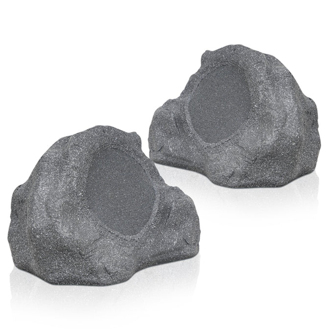 Sound Town ROCK-82G 8 Grey Outdoor Rock Speakers(Pair) - Front Pair