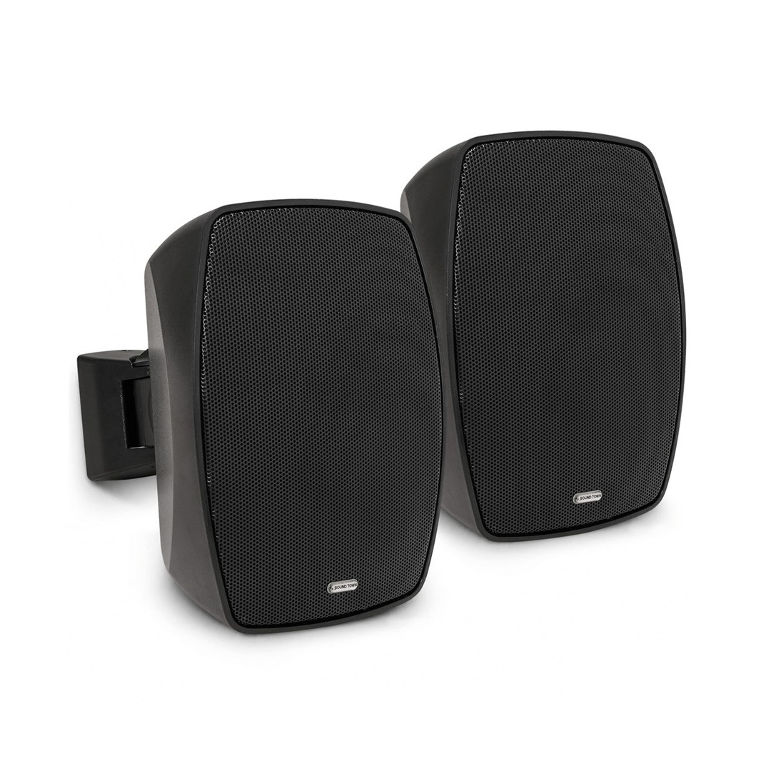 Sound Town VELA-4B 4 IP55 Black Surface-Mount Speakers - Front Left