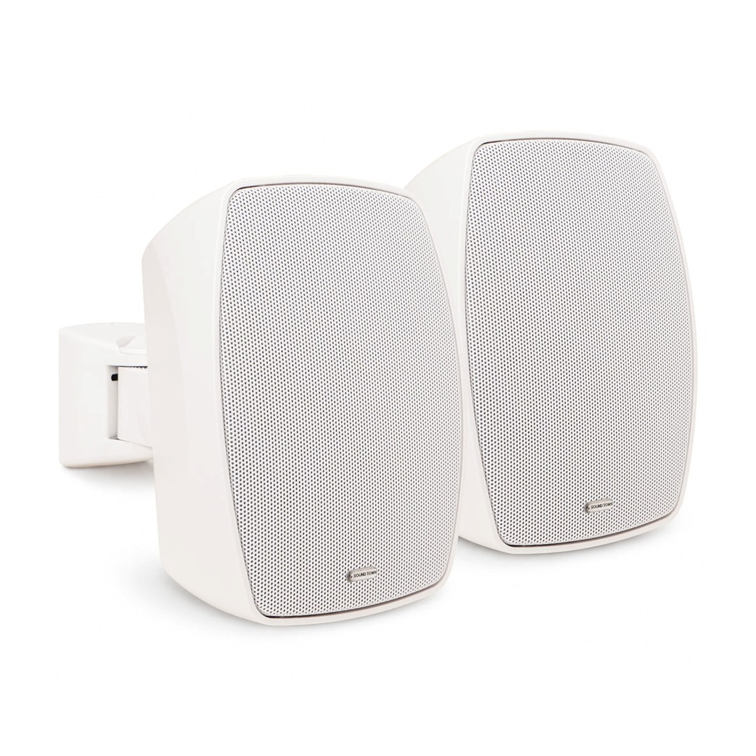 Sound Town VELA-4W 4 IP55 White Surface-Mount Speakers - Front Left